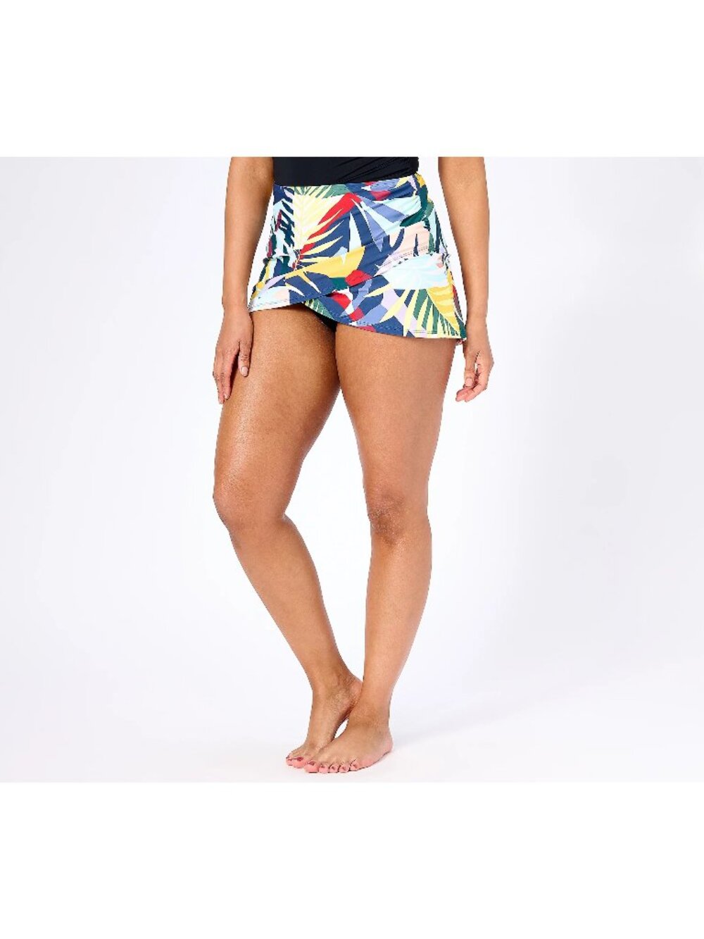 Jantzen Swim Over Skirt Size 12 Wrap Front Printed Tropical Utopia Print Beach